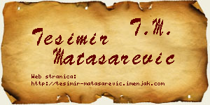 Tešimir Matasarević vizit kartica